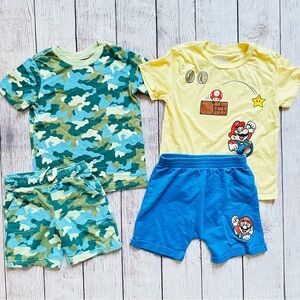 Nintendo Super Mario Toddler Summer Outfit Sets Size 4-5T
